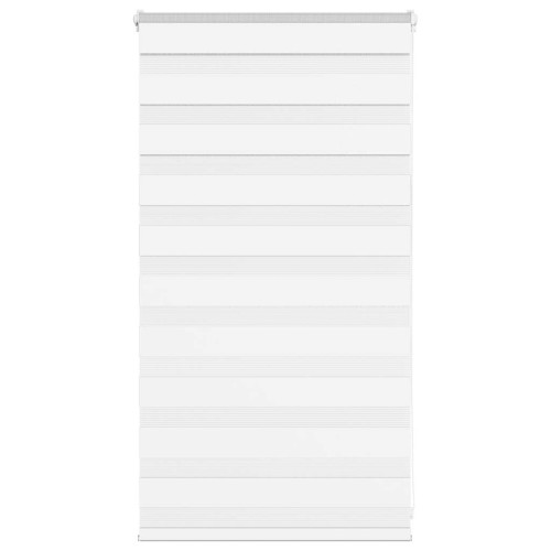 vidaXL Rullgardin zebra vit 85x100 cm tyg bredd 80,9 cm polyester