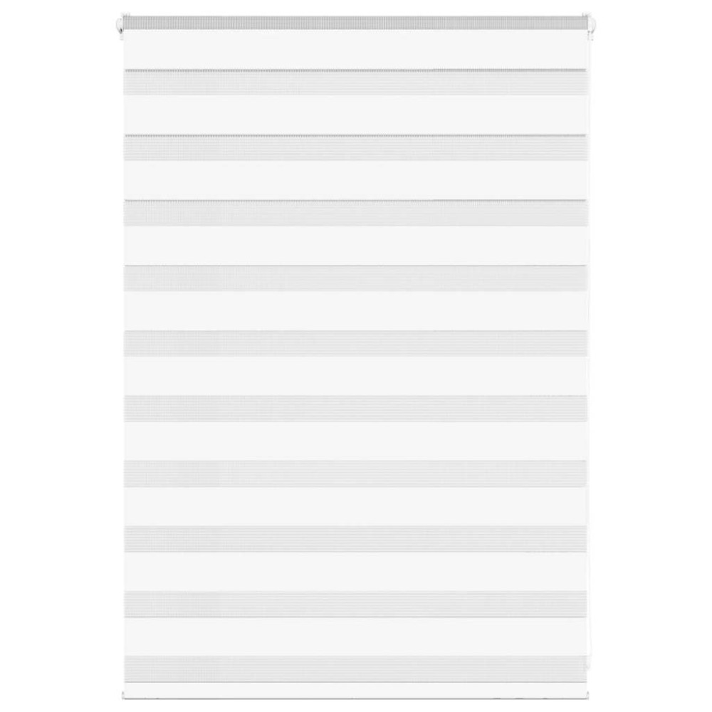 Produktbild för Rullgardin zebra vit 95x100 cm tyg bredd 90,9 cm polyester