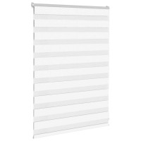 Produktbild för Rullgardin zebra vit 95x100 cm tyg bredd 90,9 cm polyester