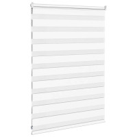 Produktbild för Rullgardin zebra vit 95x100 cm tyg bredd 90,9 cm polyester