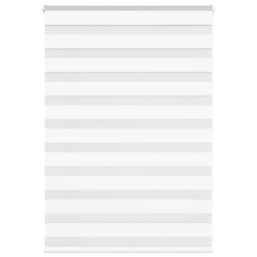 vidaXL Rullgardin zebra vit 100x100 cm tyg bredd 95,9 cm polyester