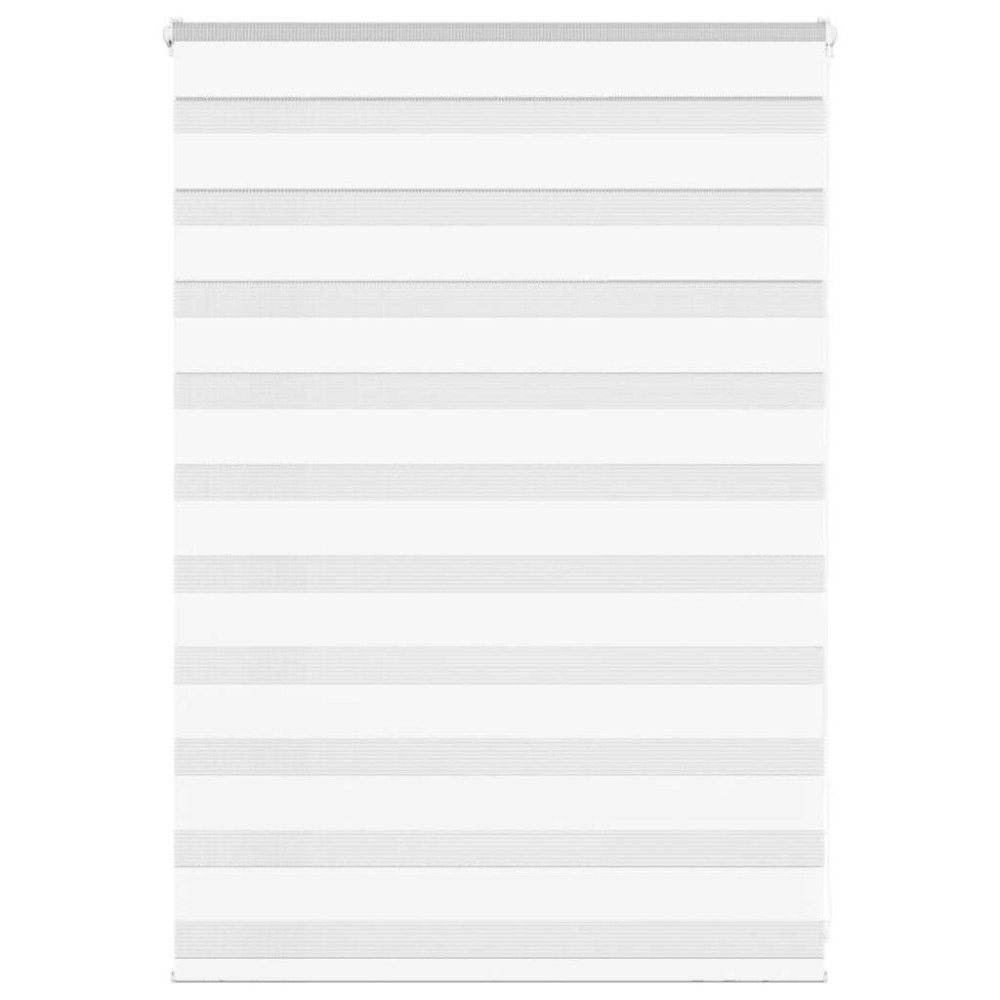 Produktbild för Rullgardin zebra vit 105x100 cm tyg bredd 100,9 cm polyester