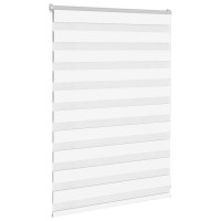 Produktbild för Rullgardin zebra vit 105x100 cm tyg bredd 100,9 cm polyester