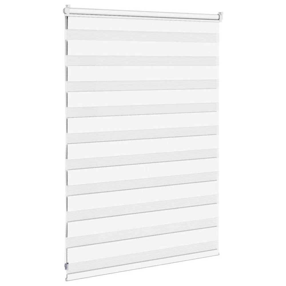 Produktbild för Rullgardin zebra vit 105x100 cm tyg bredd 100,9 cm polyester