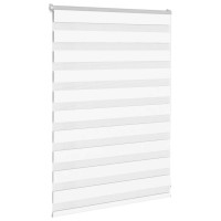 Produktbild för Rullgardin zebra vit 110x100 cm tyg bredd 105,9 cm polyester