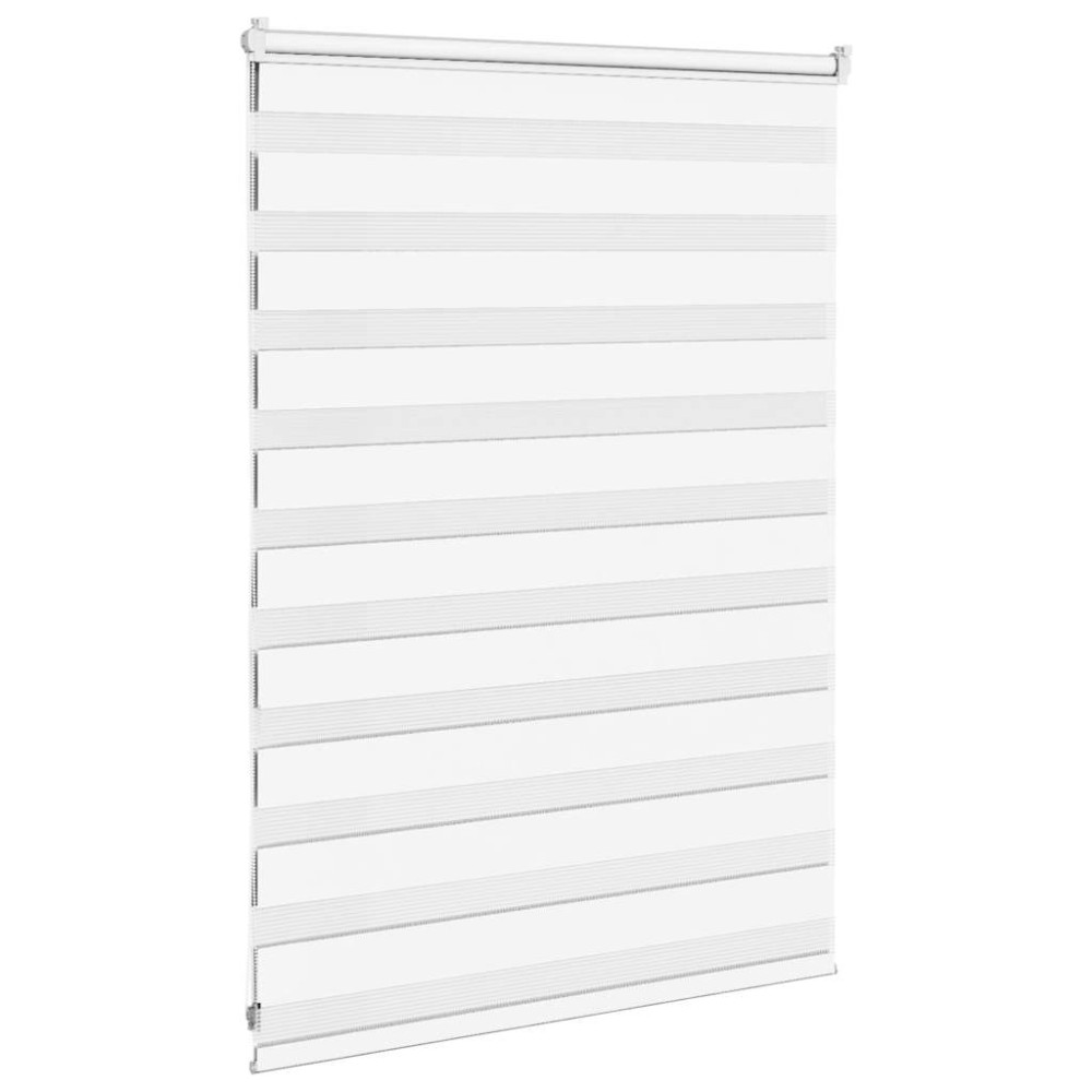 Produktbild för Rullgardin zebra vit 110x100 cm tyg bredd 105,9 cm polyester