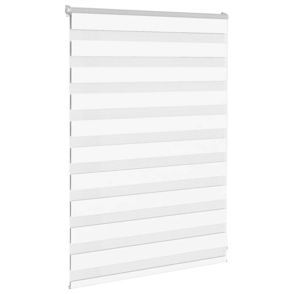 Produktbild för Rullgardin zebra vit 115x100 cm tyg bredd 110,9 cm polyester
