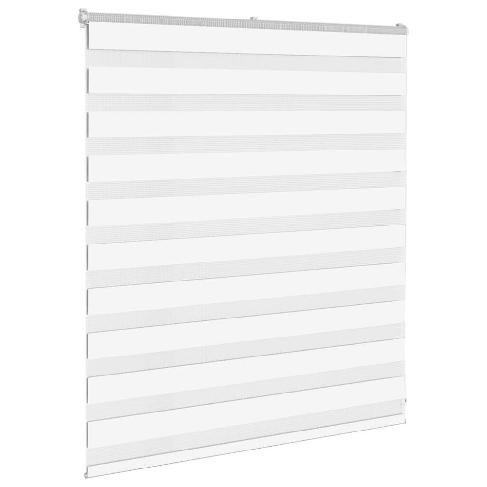 Produktbild för Rullgardin zebra vit 120x100 cm tyg bredd 115,9 cm polyester