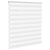 Produktbild för Rullgardin zebra vit 120x100 cm tyg bredd 115,9 cm polyester