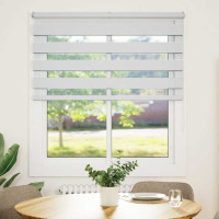 Produktbild för Rullgardin zebra vit 135x100 cm tyg bredd 130,9 cm polyester