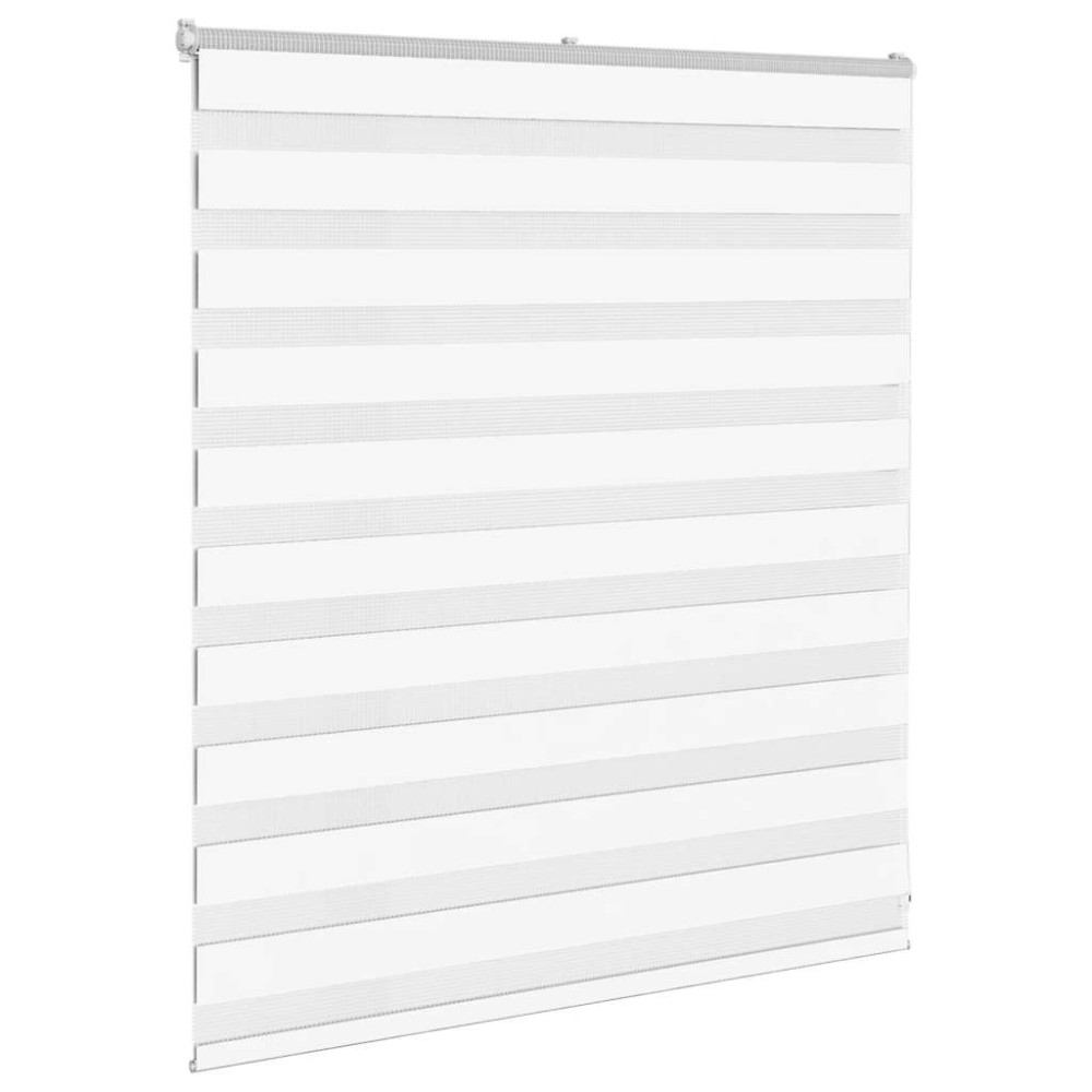 Produktbild för Rullgardin zebra vit 135x100 cm tyg bredd 130,9 cm polyester