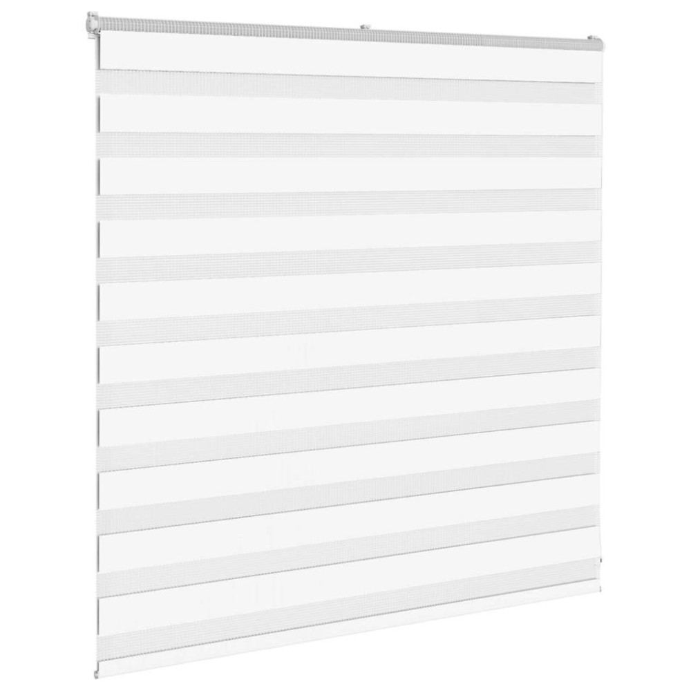Produktbild för Rullgardin zebra vit 145x100 cm tyg bredd 140,9 cm polyester
