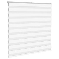 Produktbild för Rullgardin zebra vit 145x100 cm tyg bredd 140,9 cm polyester