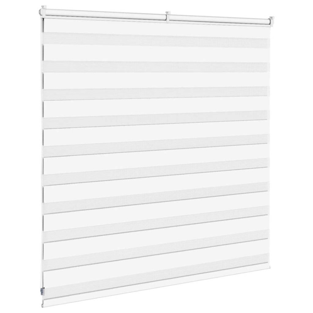 Produktbild för Rullgardin zebra vit 150x100 cm tyg bredd 145,9 cm polyester