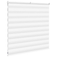 Produktbild för Rullgardin zebra vit 150x100 cm tyg bredd 145,9 cm polyester