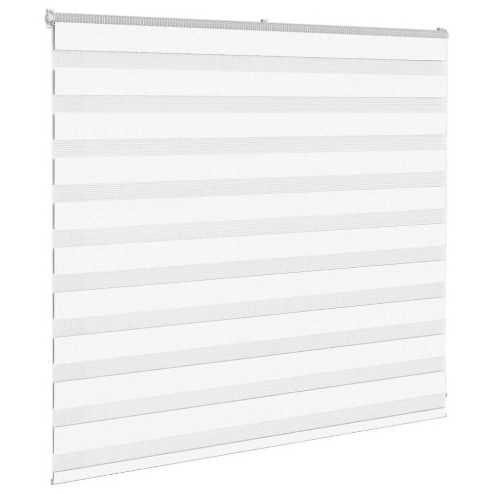 Produktbild för Rullgardin zebra vit 155x100 cm tyg bredd 150,9 cm polyester