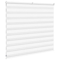 Produktbild för Rullgardin zebra vit 155x100 cm tyg bredd 150,9 cm polyester