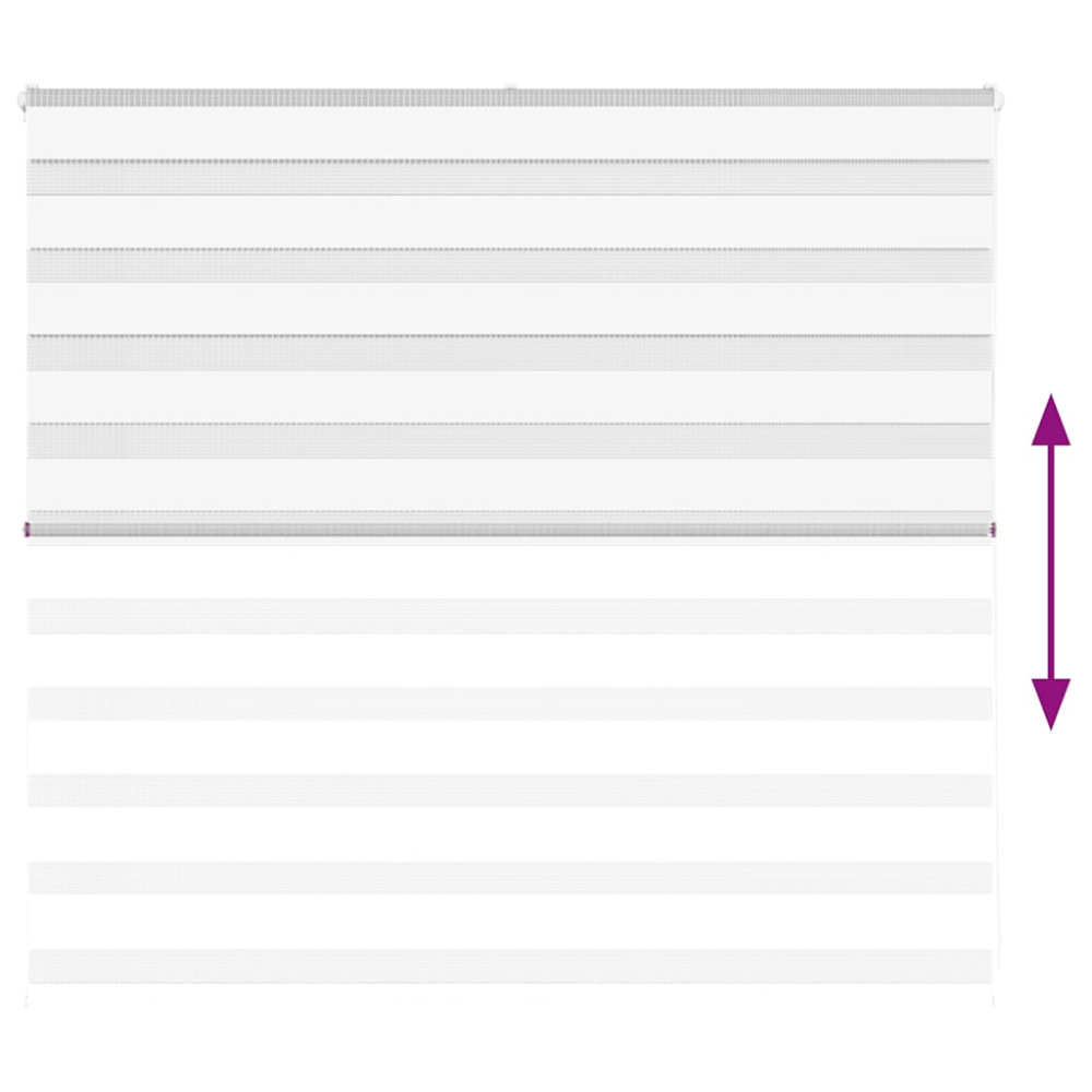 Produktbild för Rullgardin zebra vit 155x100 cm tyg bredd 150,9 cm polyester