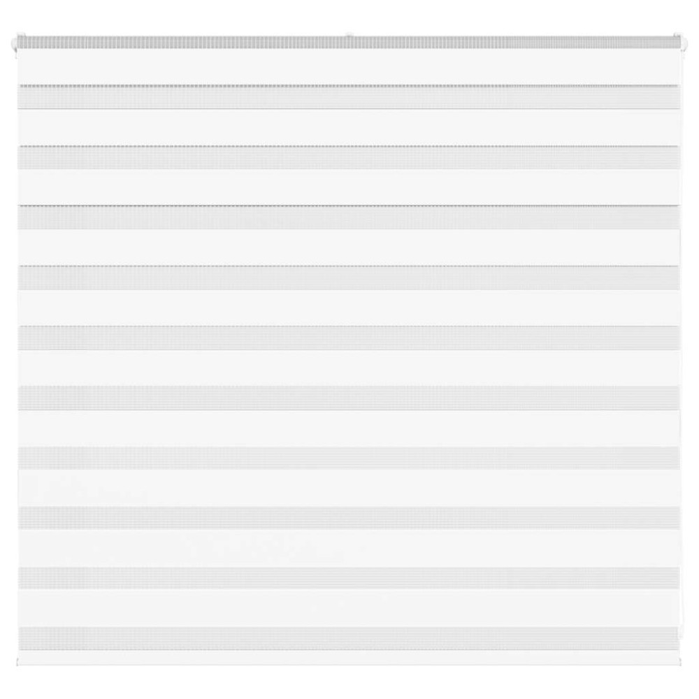Produktbild för Rullgardin zebra vit 160x100 cm tyg bredd 155,9 cm polyester
