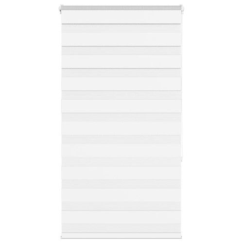 vidaXL Rullgardin zebra vit 70x150 cm tyg bredd 65,9 cm polyester