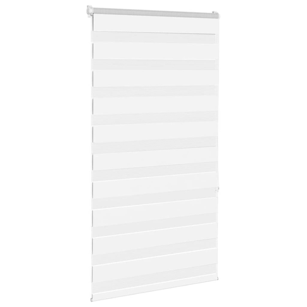 Produktbild för Rullgardin zebra vit 70x150 cm tyg bredd 65,9 cm polyester