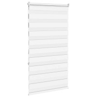 Produktbild för Rullgardin zebra vit 70x150 cm tyg bredd 65,9 cm polyester