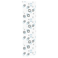 Produktbild för Rullgardin för dusch 60x240 cm tyg bredd 56 cm