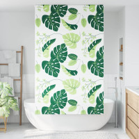 Produktbild för Rullgardin för dusch 130x240 cm tyg bredd 126 cm