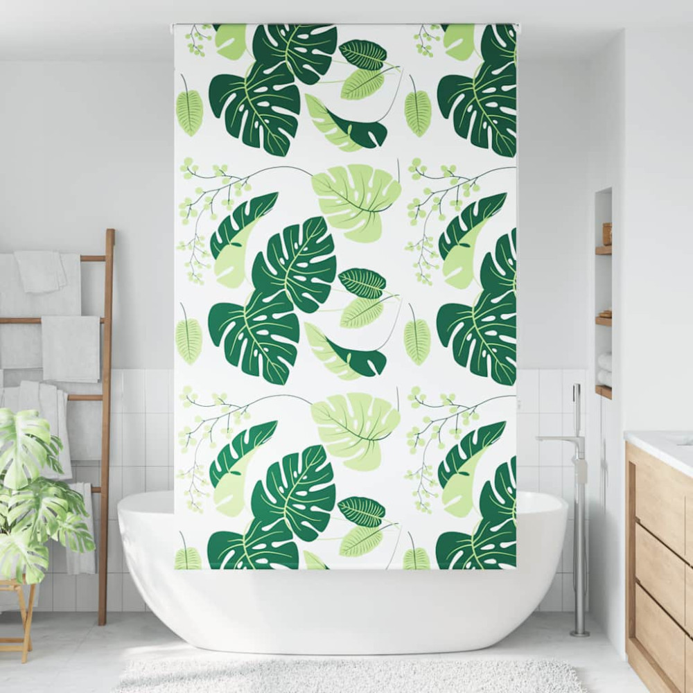 Produktbild för Rullgardin för dusch 140x240 cm tyg bredd 136 cm