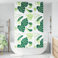 Produktbild för Rullgardin för dusch 140x240 cm tyg bredd 136 cm