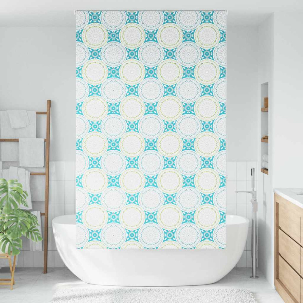 Produktbild för Rullgardin för dusch 130x240 cm tyg bredd 126 cm