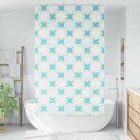 Produktbild för Rullgardin för dusch 130x240 cm tyg bredd 126 cm