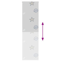 Produktbild för Rullgardin för dusch 60x240 cm tyg bredd 56 cm