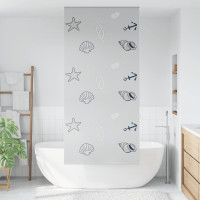 Produktbild för Rullgardin för dusch 90x240 cm tyg bredd 86 cm