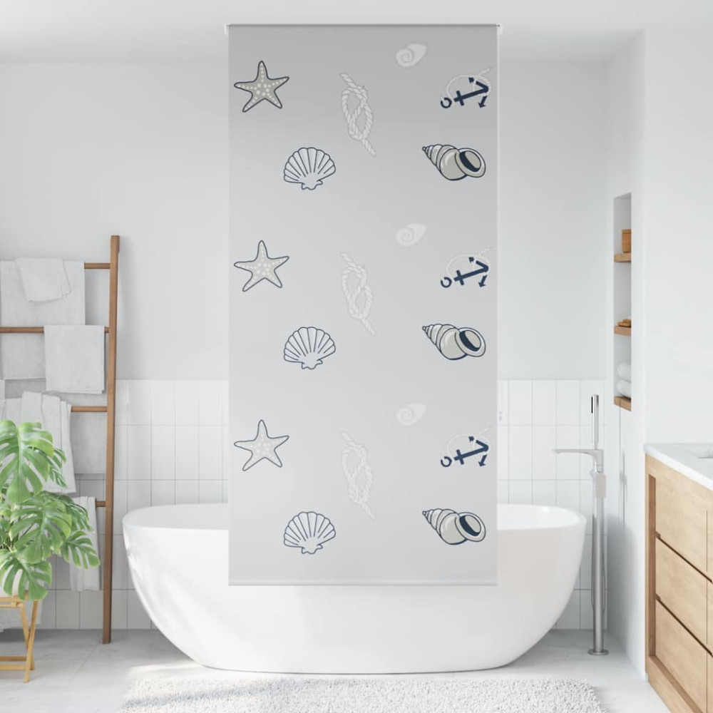 Produktbild för Rullgardin för dusch 110x240 cm tyg bredd 106 cm