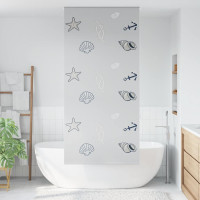 Produktbild för Rullgardin för dusch 110x240 cm tyg bredd 106 cm