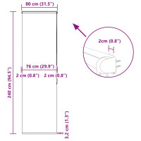 Produktbild för Duschrullgardin med kassett 80x240 cm tyg bredd 76 cm