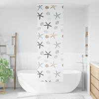 Produktbild för Duschrullgardin med kassett 80x240 cm tyg bredd 76 cm