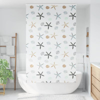 Produktbild för Duschrullgardin med kassett 140x240 cm tyg bredd 136 cm