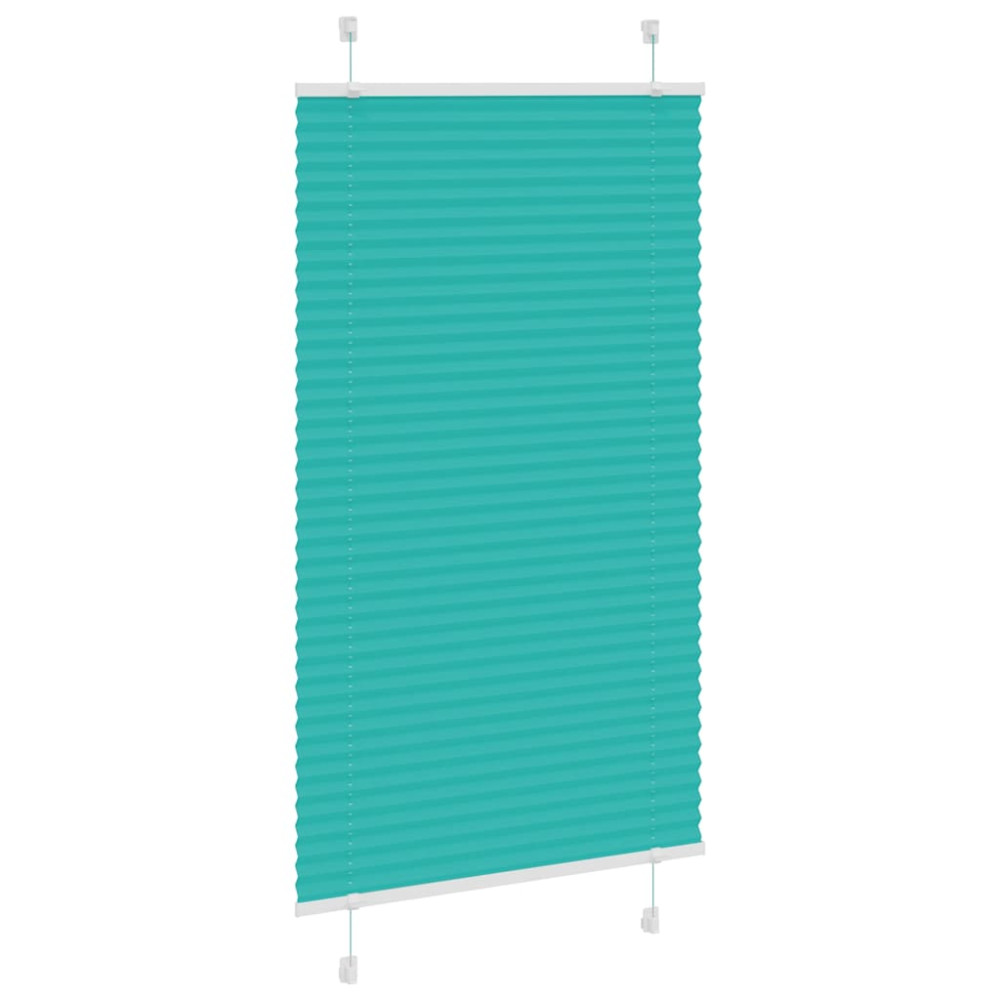 Produktbild för Plisserad persienn bensingrön 75x100 cm tyg bredd 74,4cm