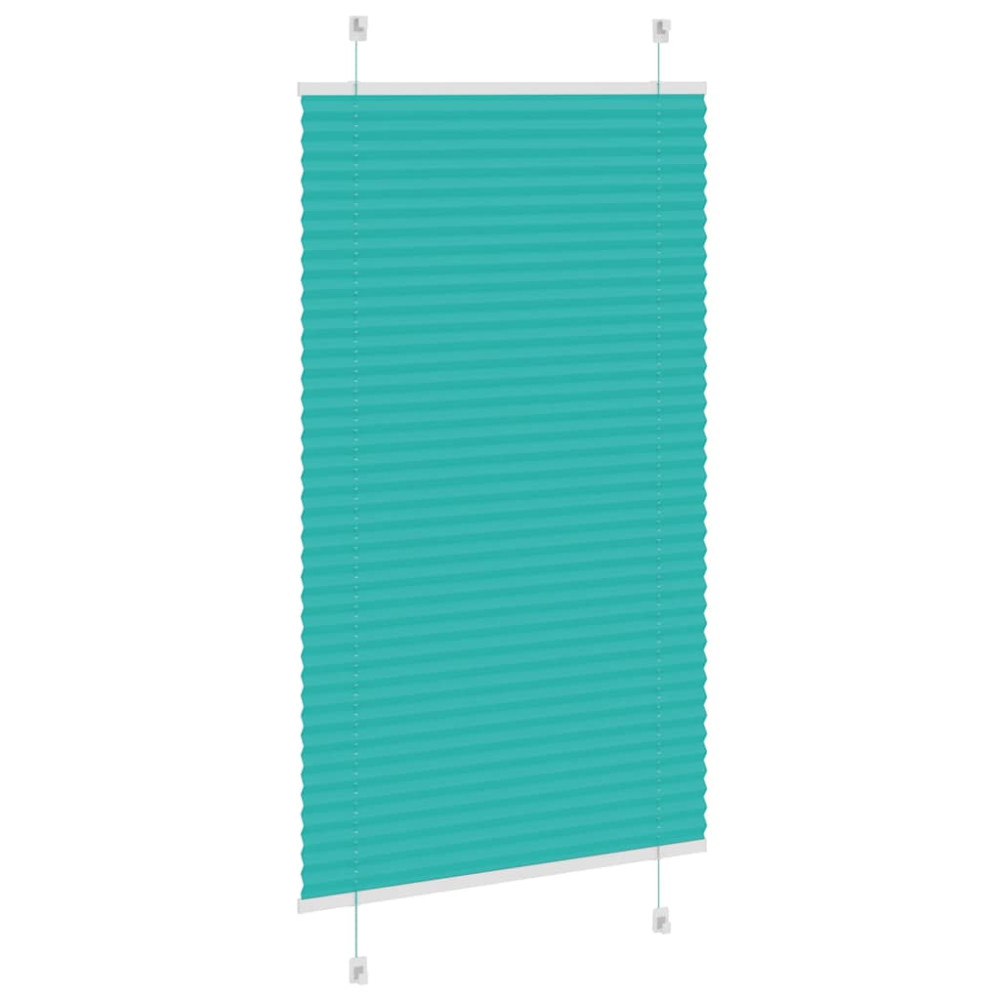 Produktbild för Plisserad persienn bensingrön 75x100 cm tyg bredd 74,4cm