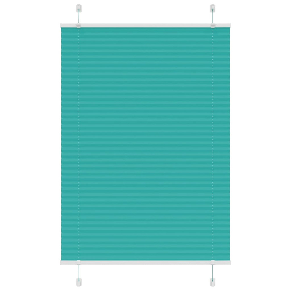 Produktbild för Plisserad persienn bensingrön 85x100 cm tyg bredd 84,4cm