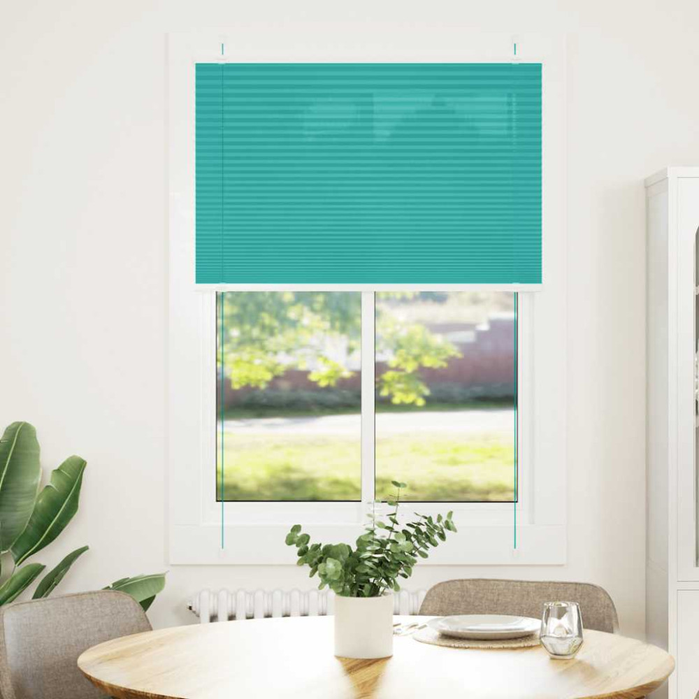 Produktbild för Plisserad persienn bensingrön 100x100 cm tyg bredd 99,4 cm
