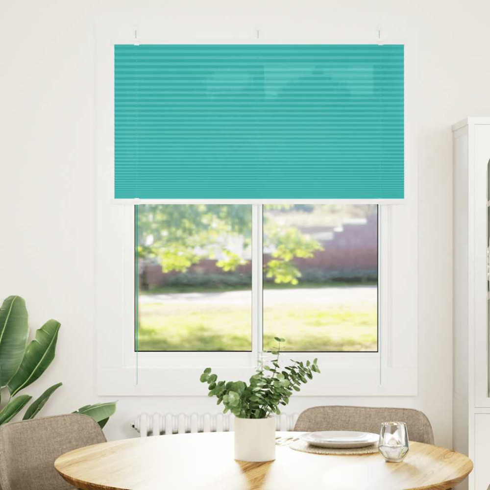 Produktbild för Plisserad persienn bensingrön 105x100 cm tyg bredd 104,4cm