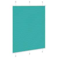 Produktbild för Plisserad persienn bensingrön 105x100 cm tyg bredd 104,4cm