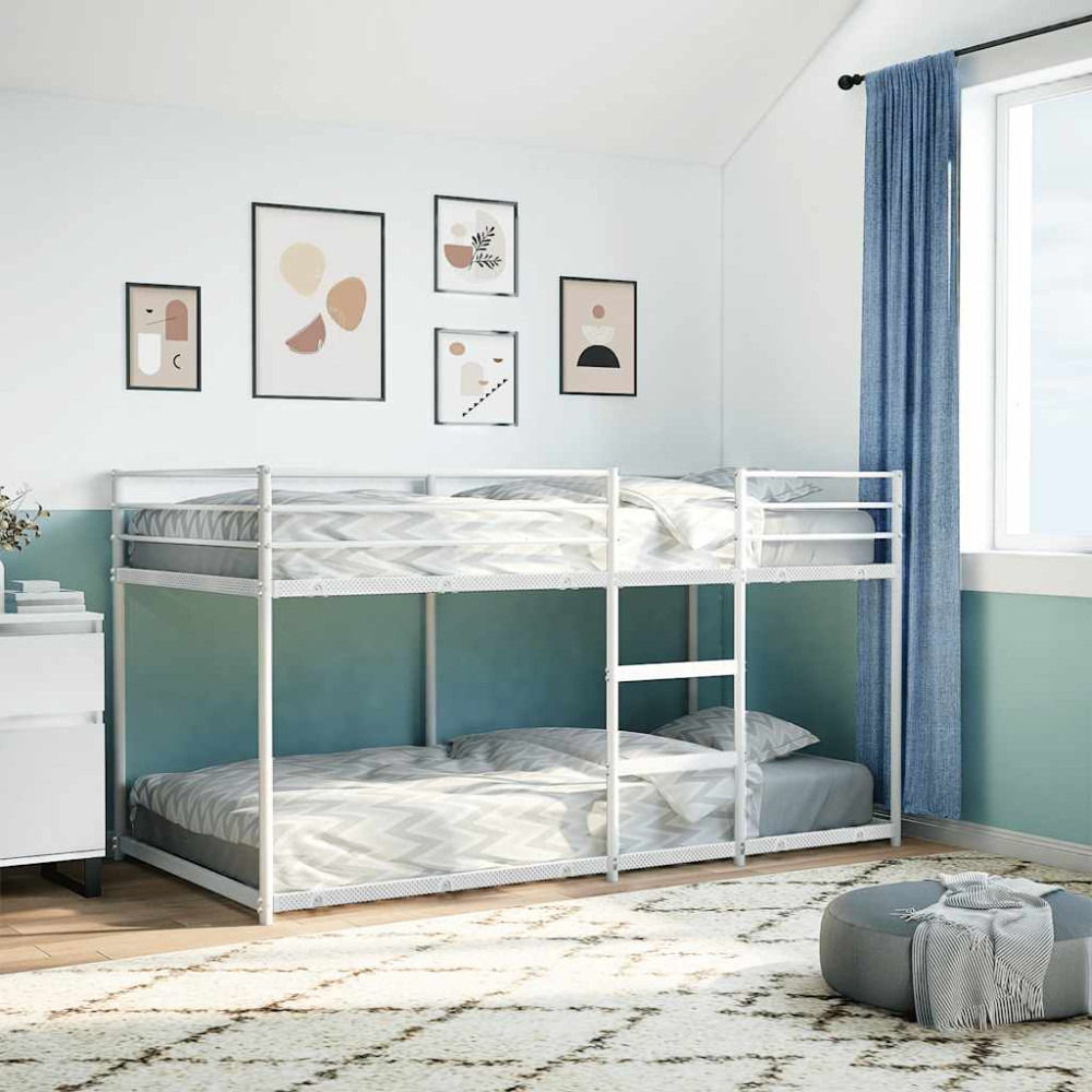 Produktbild för Våningssäng utan madrass vit 80x200 cm stål