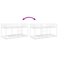 Produktbild för Våningssäng utan madrass vit 80x200 cm stål