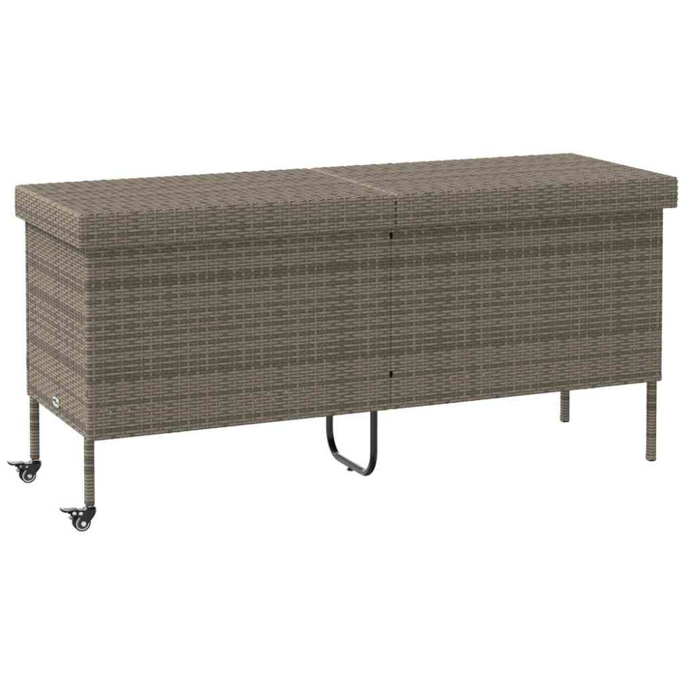 Produktbild för Dynbox på hjul grå 160x55x75 cm konstrottning