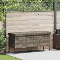 Produktbild för Dynbox på hjul grå 160x55x75 cm konstrottning