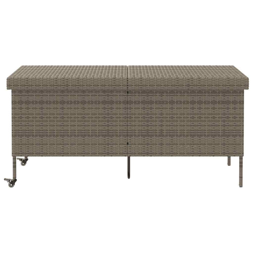 Produktbild för Dynbox på hjul grå 160x55x75 cm konstrottning
